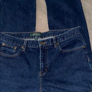 Lauren Ralph Lauren dark wash mid rise straight leg. 14